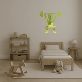 Ağırlık Kaldıran Erkek Emoji Dekoratif Altın Aynalı Tablo thumbnail 3