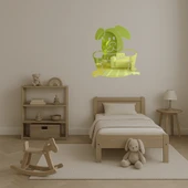 Küvette Yıkanan Yavru Köpek Dekoratif Altın Aynalı Tablo thumbnail 4