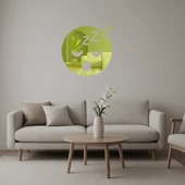 Uyuyan Surat Emoji Dekoratif Altın Aynalı Tablo thumbnail 1