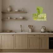 Kitap ve Elma Temalı Dekoratif  Altın Aynalı Tablo - 3