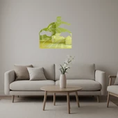 Sörf Yapan Emoji Dekoratif Altın Aynalı Tablo thumbnail 1