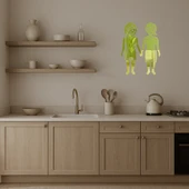 Kadınlar El Ele Emoji Dekoratif Altın Aynalı Tablo thumbnail 3