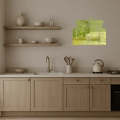 Öğrencili Okul Binası Dekoratif Altın Aynalı Tablo thumbnail 1