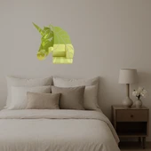 Unicorn Yüzü Dekoratif Altın Aynalı Tablo thumbnail 2