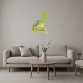 Motorlu Tekerlekli Sandalye Dekoratif Altın Aynalı Tablo thumbnail 1