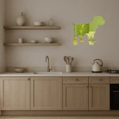 Gri Köpek Kırmızı Tasma Dekoratif Altın Aynalı Tablo thumbnail 3