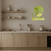 Bilim Kadını Emoji Dekoratif Altın Aynalı Tablo thumbnail 3