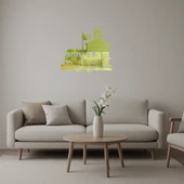 Okul Otobüsü ve Öğrenciler Dekoratif Duvar Altın Aynalı Tablosu thumbnail 1