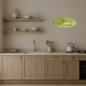 Büyük Tava Pizza Dekoratif  Altın Aynalı Tablo thumbnail 3