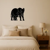 Anne ve Yavru Fil Dekoratif Tablo thumbnail 1