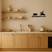 Boğa Avı Sahnesi Dekoratif Tablo thumbnail 2