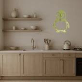 Sevimli Penguen Tasarımlı  Altın Aynalı Tablo thumbnail 3