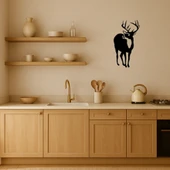Geyik Silüeti ve Ağaç Detaylı Duvar Tablosu thumbnail 2