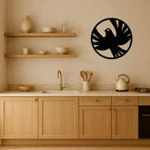 Barış Güvercini Yuvarlak Dekoratif Duvar Tablosu thumbnail 2