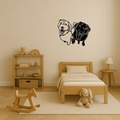 Küçük Köpekler MDF Dekoratif Duvar Tablosu thumbnail 3