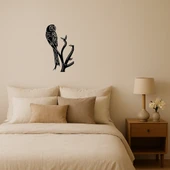 Dal Üzerinde Macaw Papağan MDF Dekoratif Tablo thumbnail 1