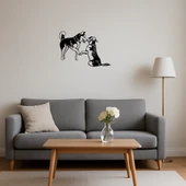 Oyun Oynayan Köpekler MDF Dekoratif Tablolar Seti thumbnail 4