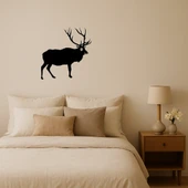 Ahşap Geyik ve Geyik Silueti Dekoratif İç Mekan Tablosu thumbnail 1