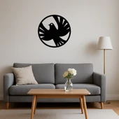 Barış Güvercini Yuvarlak Dekoratif Duvar Tablosu thumbnail 4