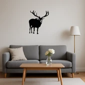 Siluet Geyik ve Ağaç Dekoratif Tablo thumbnail 3