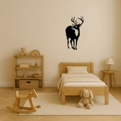 Geyik Silüeti ve Ağaç Detaylı Duvar Tablosu thumbnail 3