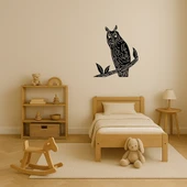 Minimalist Baykuş Temalı Duvar Dekoru thumbnail 3