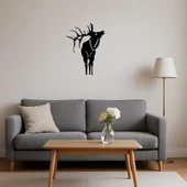 Ahşap Geyik ve Çam Ağaçları Dekoratif İç Mekan Tablosu thumbnail 4