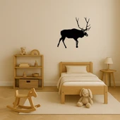 Geyik ve Dağ Manzaralı Dekoratif Tablo thumbnail 3