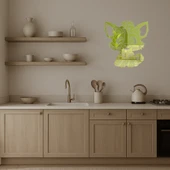 Sevimli Çizgi Karakter Dekoratif  Altın Aynalı Tablo thumbnail 3