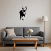 Geyik Silüeti ve Ağaç Detaylı Duvar Tablosu thumbnail 4