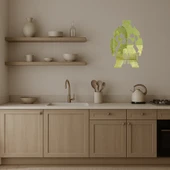 Savaşçı Ayı Temalı  Dekoratif Altın Aynalı Tablo thumbnail 3