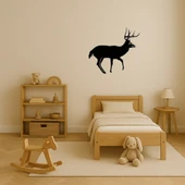 Ahşap Siluet Geyik Dekoratif İç Mekan Tablosu thumbnail 3