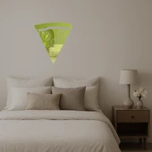 Üçgen Pizza Dilimi Tasarımı İç Mekan Dekoratif Altın Aynalı Tablo thumbnail 2