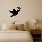 Barış Güvercini ve Zeytin Dalı Dekoratif Tablo thumbnail 1