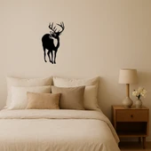 Geyik Silüeti ve Ağaç Detaylı Duvar Tablosu thumbnail 1