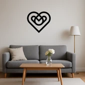 Geometrik Kalpler MDF Dekoratif Tablo thumbnail 2