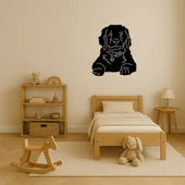 MDF Küçük Köpek Yüzü Sanatsal Tablo thumbnail 3