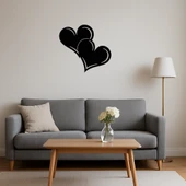 Kalp Desenli MDF Romantik Dekor Tablo thumbnail 3