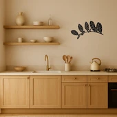 Zarif Yaprak Silüetli MDF Dekoratif Tablo thumbnail 3