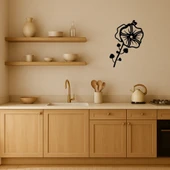 Monokrom Çiçek Desenli Dekoratif Tablo thumbnail 2