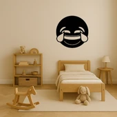 Gözyaşlarıyla Gülen Emoji Dekoratif Tablo thumbnail 4