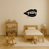 Vampir Dişleri Motifli Dekoratif MDF Tablo thumbnail 3