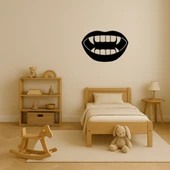 Dracula Vampir Dişleri Dekoratif Duvar Tablosu thumbnail 2