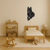 Modern Köpek Silüet Dekoratif Tablo thumbnail 4