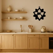 MDF Zarif Çiçek ve Yaprak Desenli Dekoratif Tablo thumbnail 2