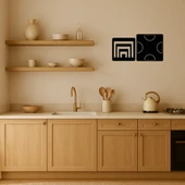 Modern Geometrik Desenli MDF Dekoratif Tablo thumbnail 2