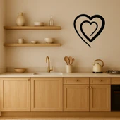 Romantik Çift Kalp Dekoratif Tablo thumbnail 2