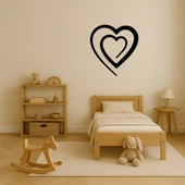 Romantik Çift Kalp Dekoratif Tablo thumbnail 3