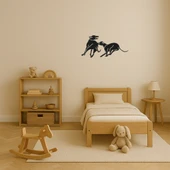 Köpek Kavgası Tasarımlı Dekoratif Tablo thumbnail 4