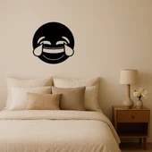 Gözyaşlarıyla Gülen Emoji Dekoratif Tablo thumbnail 1